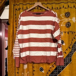 Ann Taylor Striped crew neck
